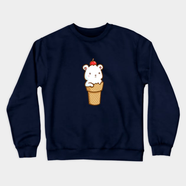 Polar Bear Ice Cream Crewneck Sweatshirt by mschibious